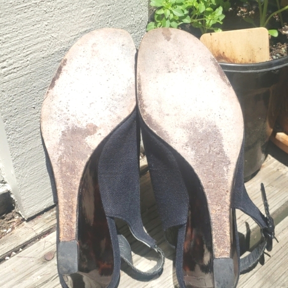 Stuart Weitzman Black Peep Toe Tortoise - Picture 10 of 10